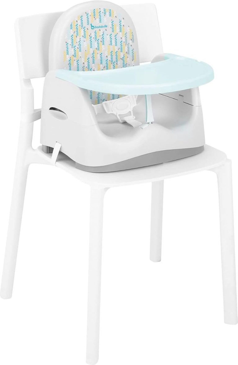 Badabulle Rehausseur de Chaise Enfant Trendy Meal, Universel, Forme Ergonomique, Tablette Réglable et Amovible, Pliage Compact, Evolutif