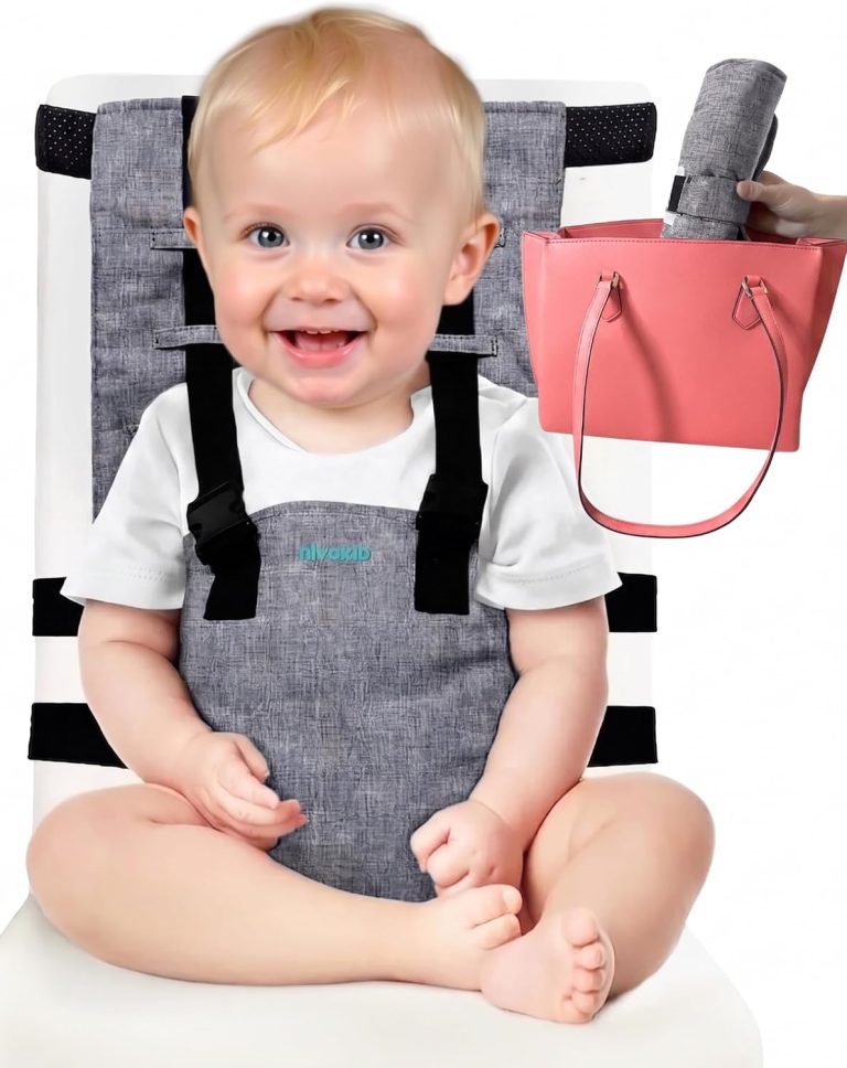 Nivakid Chaise Nomade Bébé Sécurisée et Ultra Compacte, Siège Pliable et léger, Harnais Ajustable, pour enfant de 6 à 36 mois