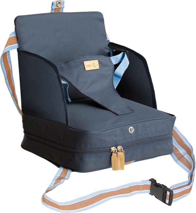 roba Réhausseur de Chaise pour Bébé, de 6 Mois à 3 Ans, jusqu'à 15 kg, Coussin Gonflable pour Maison et Voyage, Bleu