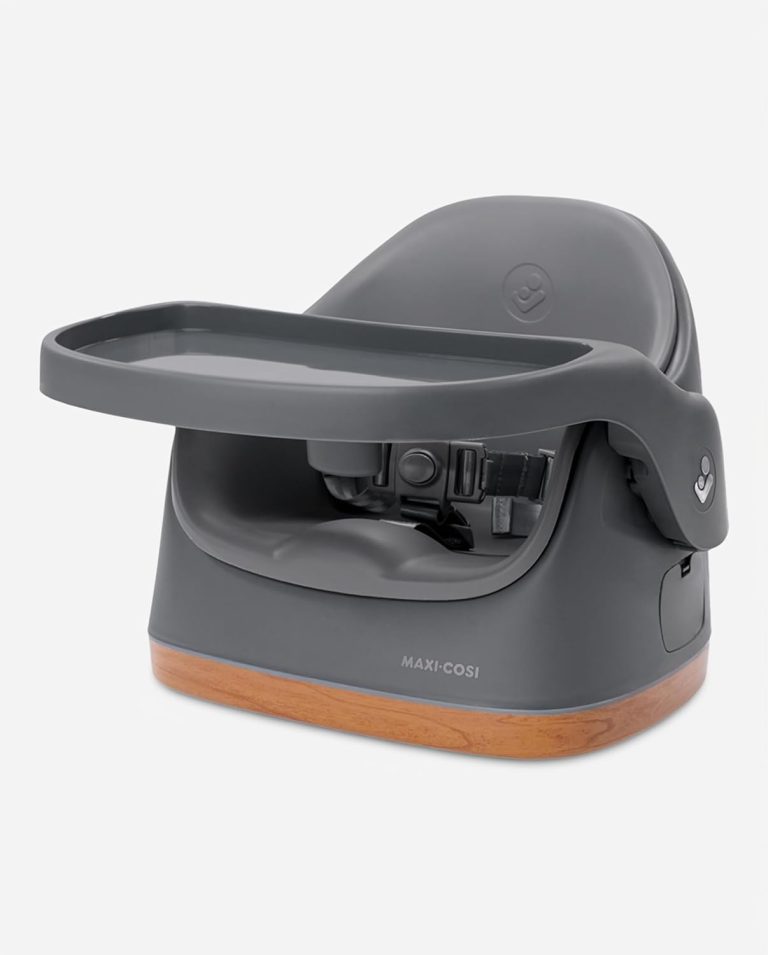 Maxi-Cosi Jay 2 en 1, Rehausseur Chaise Enfant, 6 mois - 3 ans, 9-15 kg, Rehausseur Chaise Bébé Portable, Tablette Réglable, Facile à Nettoyer, Design Compact, Spacieux, Elegance Graphite